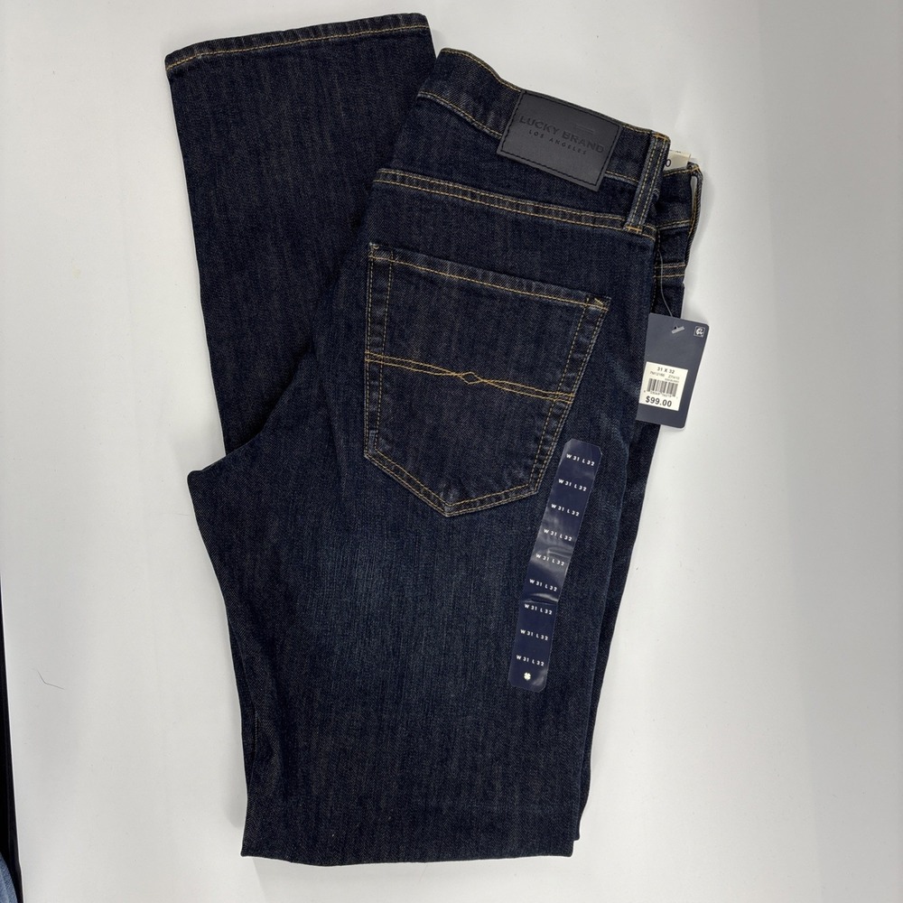 Lucky Brand Jeans Men's 410 Athletic Slim Dark Wash W31 L32 New With Tags